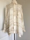 SHIRIN GUILD 100% SILK OVERSIZED BOXY FIT MARBLE PRINT TOP SHIRT SZ M MADE IN UK