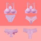 Victoria's Secret VERY SEXY Push-Up Bra Front Close Lace Back Panty 2 set Purple