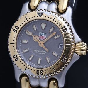 TAG HEUER Women's S/el WG1420-0 Quartz Watch St.Steel Gold Plated Date