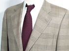Hickey-Freeman Boardroom Wool/Silk Blend Gray Plaid Twill Sport Coat, 41R