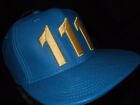 Blue Fallout 4 Video Game Vault 111 Bethesda Snapback Baseball Flat Bill Hat Cap