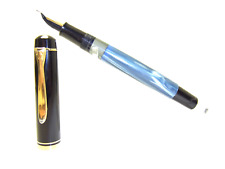 Beautiful PELIKAN M200 Old Style Version Blue Marbled Fountain Pen OB