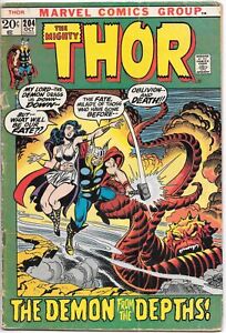 The Mighty Thor Comic Book #204 Marvel Comics 1972 VERY GOOD-