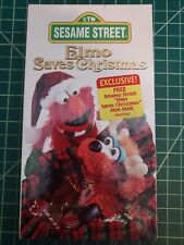 Sesame Street Elmo Saves Christmas VHS 1996 with Exclusive Mini Book New Sealed