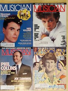 Musician Magazine Lot of 4 1985 Neil Young Phil Collins John Cougar Mellencamp