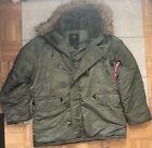 Alpha Industries Mens XL Extreme Cold Weather Parka Type N-3B Jacket Coat