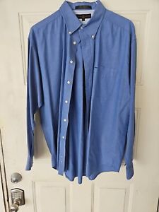 Tommy Hilfiger Shirt Adult XL Blue  Long Sleeve Classic Golf Mens