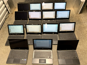 HP Chromebook x360 11 G3 EE Intel Celeron LOT OF 15 FOR PARTS READ DESCRIPTON
