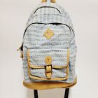 Pottery Barn Teen L/XL Backpack Northfield Collection Striped Chambray Blue