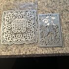 A Lot of 2 Paper die cut shapes Metal, Lace And Flowers With A Butterfly
