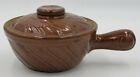 Hull USA - Brown Covered Soup Bowl with Handle - Great Shape