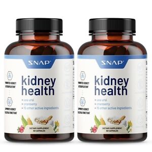 Snap Supplements Kidney Health Support Bundle with Uva Ursi & Cranberry - 2 Pack