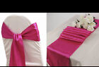 FUSCHIA HOT PINK SashBow  Satin Table Runner Wedding Party Decoration LOT AS IS