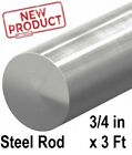 Steel Solid Round Stock 3/4 Inch x 3 Ft Rod Alloy 1018 Unpolished Cold Finish