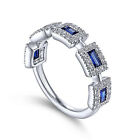 Fashion 925 Silver Plated Ring Women Jewelry Cubic Zircon Wedding Ring Sz 6-10