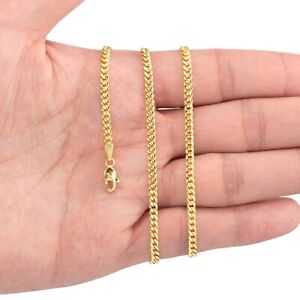 14K Yellow Gold 3mm-12.5mm Miami Cuban Link Necklace Chain or Bracelet, 7