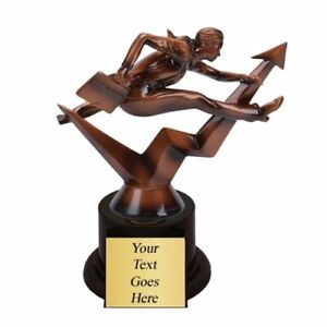 TrophyPartner Businesswoman Hurdler Top Sales Awards with 4 Lines of Custom Text
