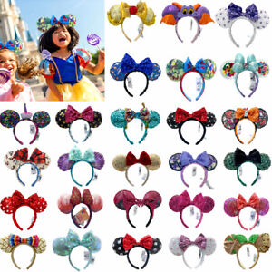 US 120 Styles Disney Park Loungefly Minnie Mickey Ears 100 Years UP Bow Headband