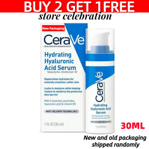 Cerave Hydrating Hyaluronic Acid Face Serum New In Box 1 oz.~