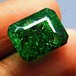 Natural COLOMBIAN Emerald Emerald Cut 7.58 Ct CERTIFIED Green Loose Gemstone