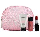 MAC Makeup Gift Set with Russian Red lipstick, Rose Pigment, Strobe Cream & Bag