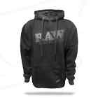 Raw Natural Rolling Papers Chest Logo Black High Quality Hoodie Medium NEW
