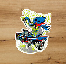 Rat Fink Mouse Kapow Batman Cool Vinyl Sticker 4in Decal Car Bottle Window Bike