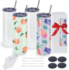 New Listing4 Pack Sublimation Tumblers 20 Oz Skinny Straight, Stainless Steel Sublimation T