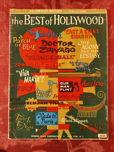 RARE Sheet Music Book Best of Hollywood words Chorus All ORGAN edition!