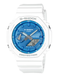 Casio G-Shock Analog-Digital 2100 Series Blue Dial Baby Watch GA2100WS-7A
