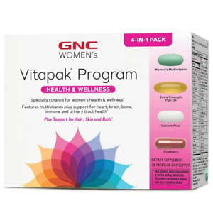 GNC Women's Vitapak Program, 30 Daily Packs, 4-in-1 Complete Daily Multivitamin