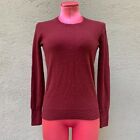 Everlane The Cashmere Crew Sweater Long Sleeve Women Burgundy Cranberry Casual S