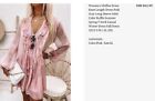 LIGHTINTHEBOX Pink Chiffon Women's Summer Dress XL (NEW)
