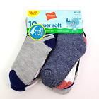 Hanes Boy Size 4T-5T Shoe Size 7 1/2-11 Super Soft Ankle Socks 10 Pack
