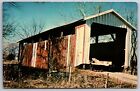 Fairfield County Ohio~Jon Bright Bow String Covered Bridge~1960s Postcard