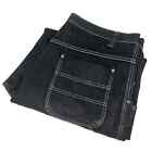 Vintage KARL KANI Y2K Hip Hop Baggy Jeans Pants Black Carpenter Denim 38x29