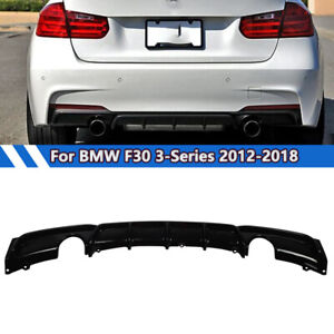 Rear Diffuser For BMW F30 F31 325i 328i 330i 335i M-Sport 2012-2018 Gloss Black (For: 2018 BMW)
