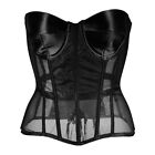 Women's Mesh Overbust Corset Tops See Through Corsets and Bustiers Body Shaper