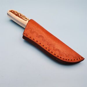 Knife Sheath Fixed Blade Brown Leather Insider Belt Case 4