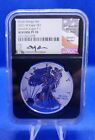 2021-W REVERSE PROOF Silver Eagle NGC REV PF70 Type-1 Signed By Ryder Black Core
