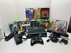 Microsoft Xbox 360 S 4GB Console Black (1439) Kinect Game Bundle TESTED 12 games