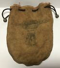 Vintage Leather Pflueger Supreme Fishing Reel Brown Bag Sack Bulldog No. 1573