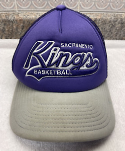 Sacramento Kings Trucker Hat Cap Mitchell & Ness Nostalgia Co. Purple Snap Back