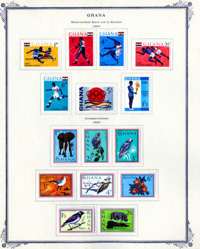 Ghana Stamps 1959-1976 Collection on Scott Pages