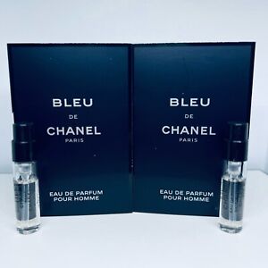 2x Chanel Bleu De Chanel Eau de Parfum Sample Spray 1.5ml / .0.5oz