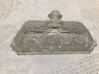 Vintage Avon Clear Pressed Glass Cape Cod Waves Covered Butter Dish