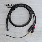 Turntable Tonearm Cable- Gold 5-Pin Din to Dual Gold RCA or XLR & Ground Wire
