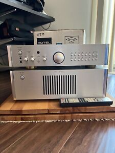 ROTEL  RC-1580 & RB-1582 Power Amp Preamp Combo + Precision Link Interconnects