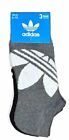 Adidas Trefoil 3 Pk No Show Socks, White, Black, Gray, Mens 6-12 Gc3081 $16