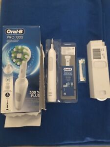 New ListingOral-B Pro 1000 NEWEST 3 MODE MODEL Rechargeable Toothbrush White New Open Box